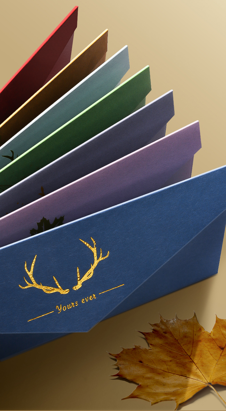 Vintage Envelope and Letter Paper Set 10 Colors Mixed Traditional Chinese Style Postcards Handwritten Greeting Cards Valentine's Day Birthday Gift Premium Gold Foil Love Letters Invitation Cards 7