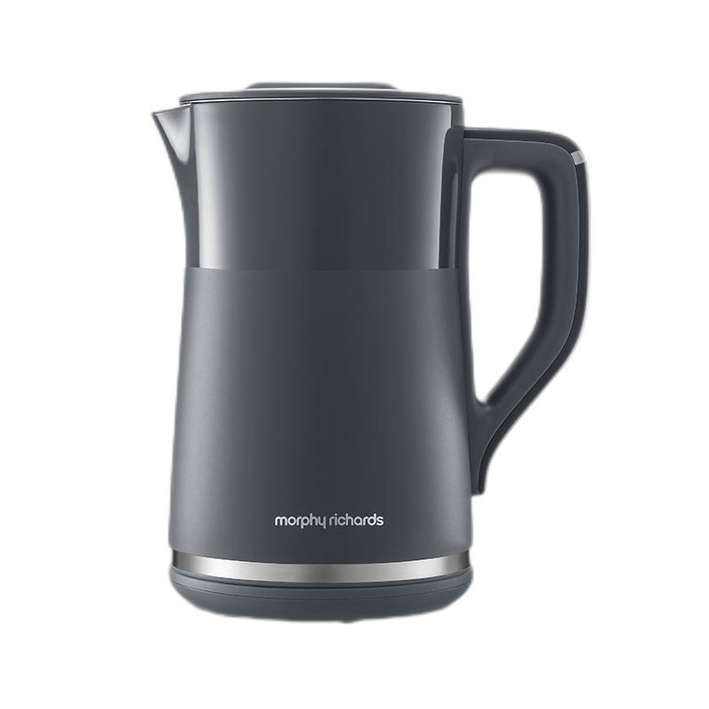 Morphyrichards Electric Kettle, Household Water Boiler, 1.5L Stainless Steel 304 Double-Layer Anti-Scalding, Real-Time Temperature Display, Boiling Water Kettle MR6070 Gray
