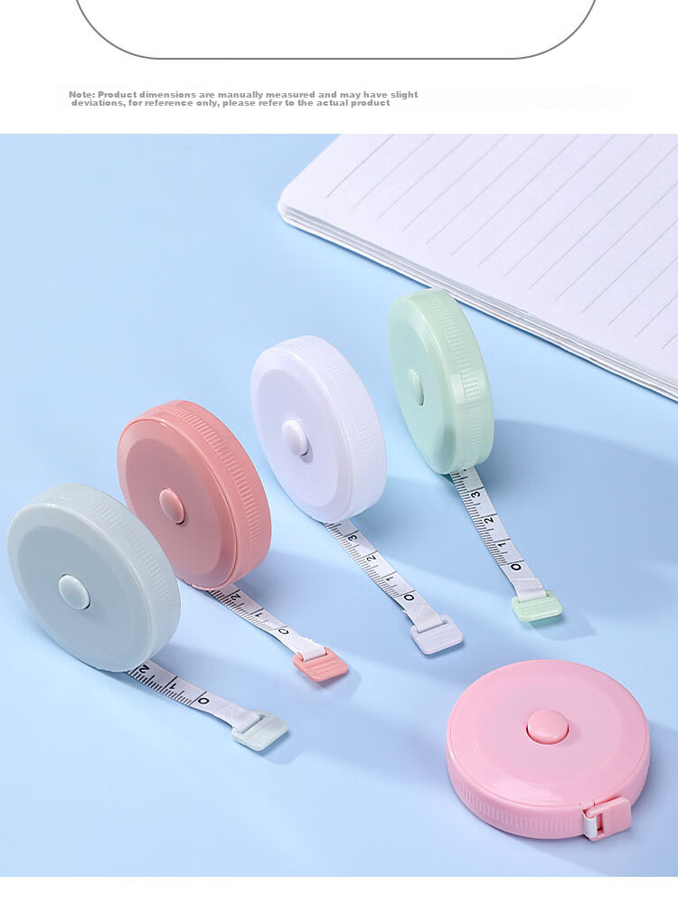 Siyicai Mini Tape Measure for Students, Soft Measuring Tape for Height And Body Measurements, Automatic Retractable Easy-To Clothing Measuring Tool, Nordic Pink 1.5 Meters 11