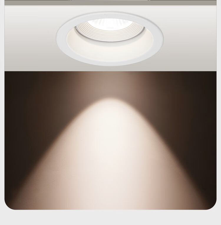 NVC LED Recessed Spotlight Wall Washer Anti-Glare Aluminum White 12W Warm White CRI Ra98 1