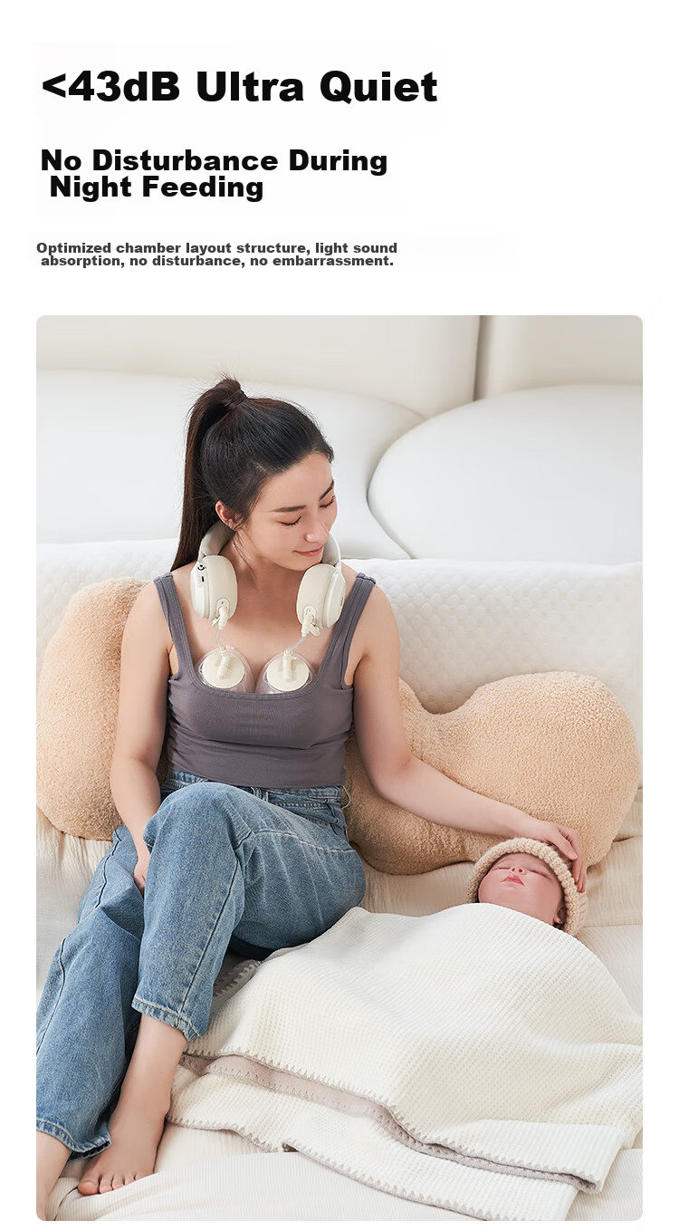 Little White Bear Electric Breast Pump Hands-Free Double-Sided Fully Automatic Portable Neck-Hanging Double Breast Pump Z2 24