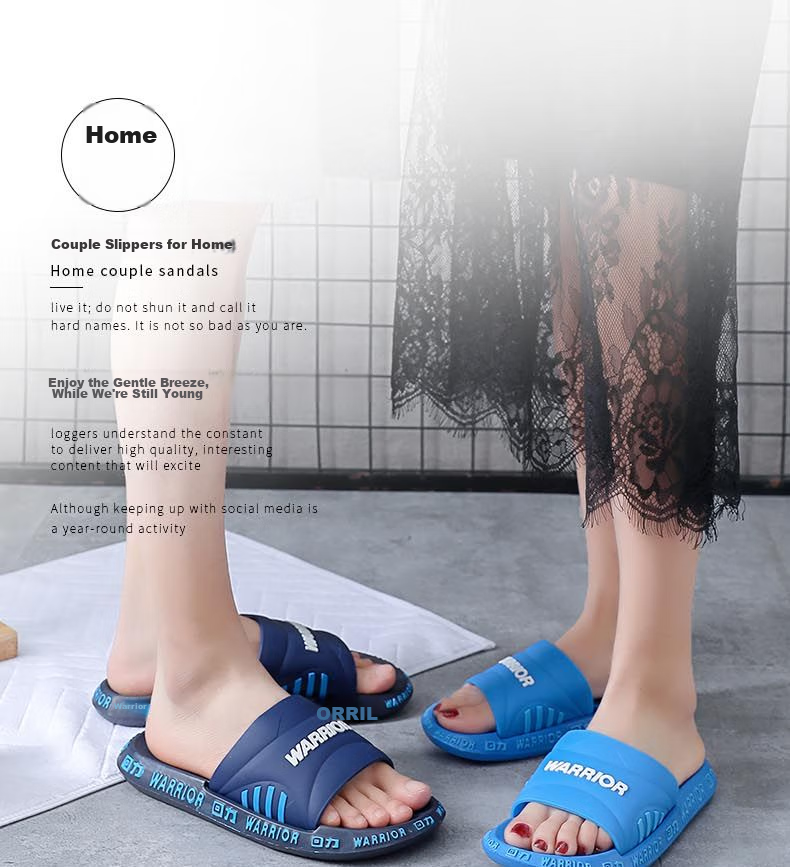 Huili Korean-Style Slippers, Couple Style, All Seasons, One-Word Design, Bathroom And Outdoor Wear, Non-Slip, Wear-Resistant Slippers, HL1203, Brown, Size 44 2