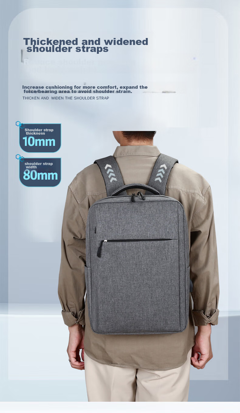 BRINCH Laptop Backpack for Men And Women, Business 15.6-Inch Large Capacity Travel Computer Bag 10
