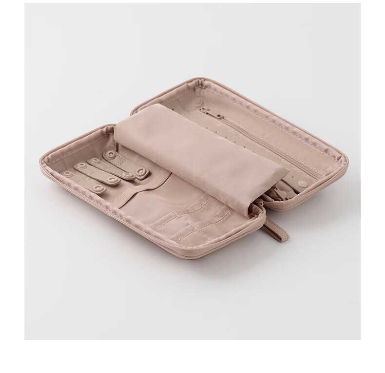 MUJI Polyester Jewelry Bag, M Pink Rice Color 12
