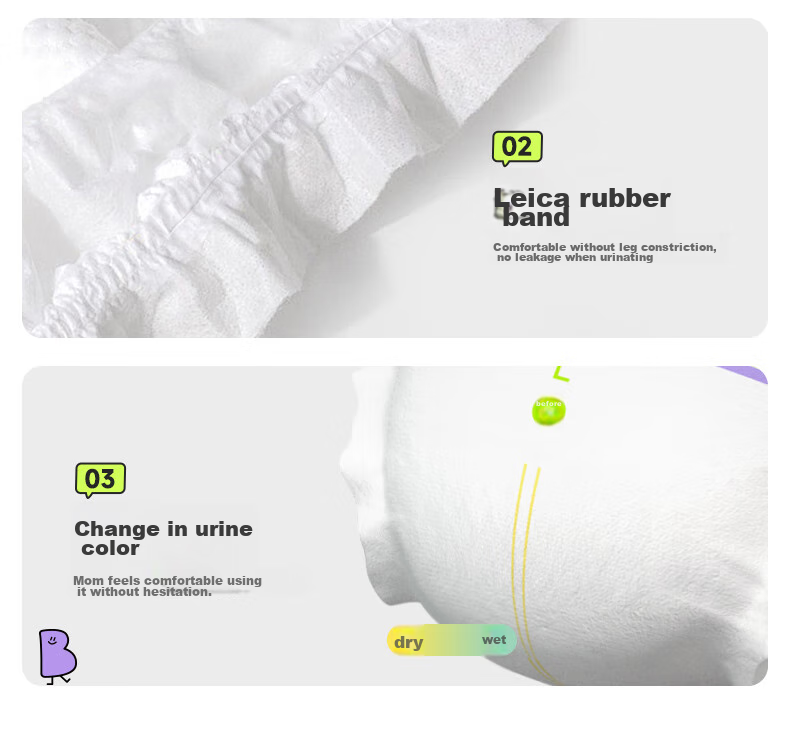 BBG Yuanqi Baobei Series Pull-Up Diapers, Size 2XL, 36 Pieces (12-16kg), Diapers for Learning to Walk, Ultra-Thin, Soft And Breathable 7