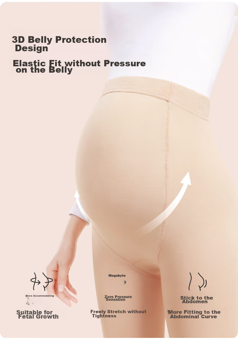 LangSha Maternity Stockings Women Spring Autumn Velvet Plus Size Adjustable Belly Support Outer Wear Anti-Snag Tights 6