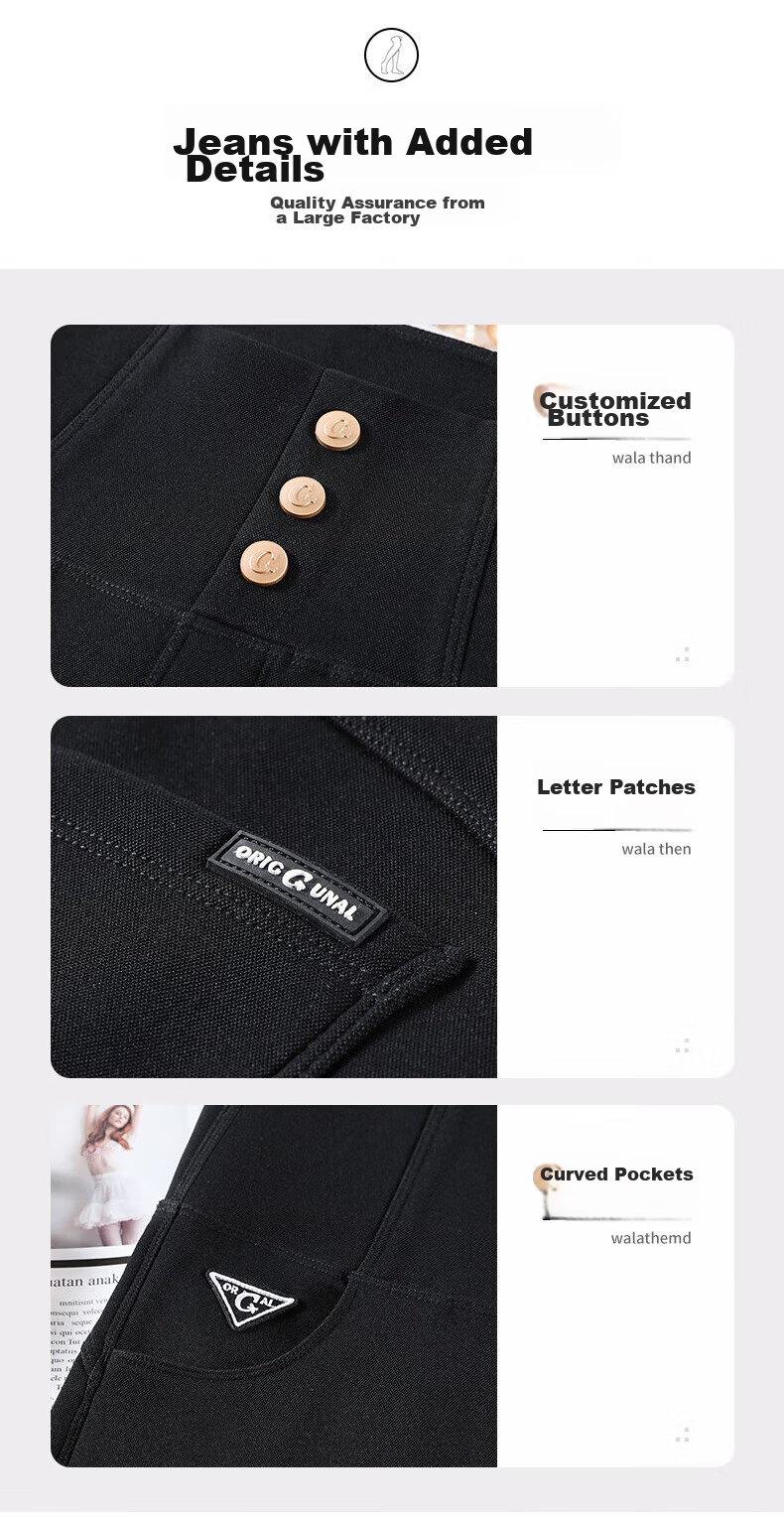 FitonTon High-Waisted Leggings for Women, Outer Wear Autumn Winter Style, Black Tight-Fitting Pencil Skinny Pants with Three Buttons, Small Black Trousers, Black, Size S 21
