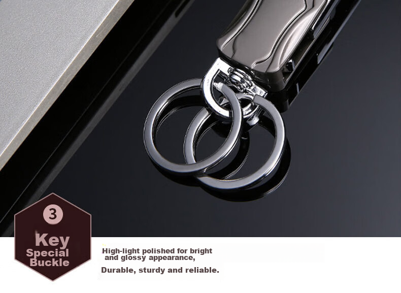Dijialun Three-In Multifunctional Car Keychain, Fidget Spinner, Bottle Opener, Waist-Hanging Keychain for Men, Creative Gift Rotating Toy, Simple And High-End Car Keychai 13