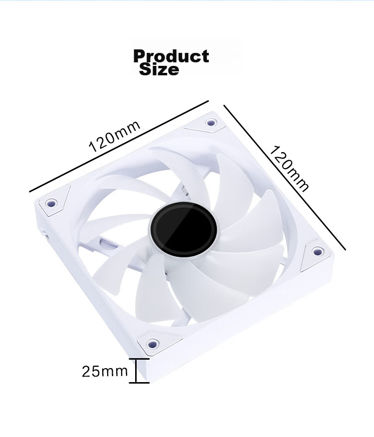 SAMA Pingtouge V1 ARGB Chroma Edition Anti-Leaf Black 12cm Case Fan, Infinite Mirror Light/mainboard Aura Sync/PWM Speed Control/5V 3pin Multi-Fan Daisy-Chaining 10