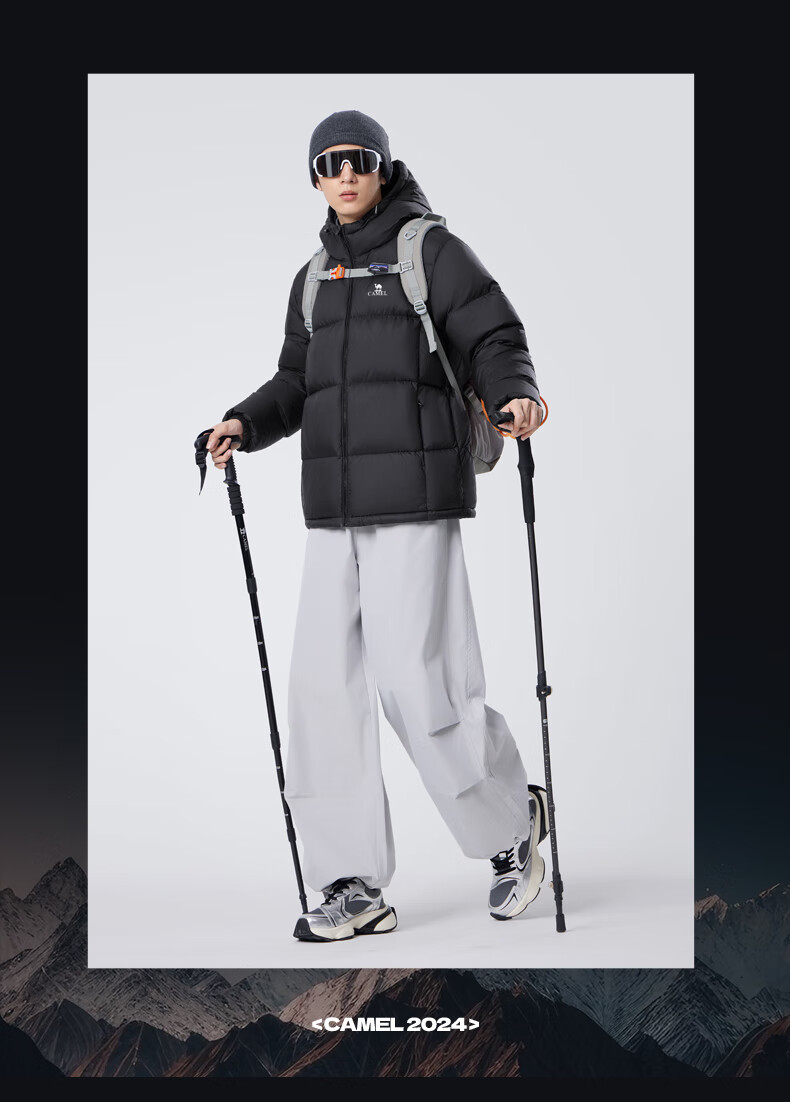 CAMEL Zhichun down Jacket for Men, Winter Thick White Duck down, Couple's Puffer Coat, Warm Outerwear M33CR07131 22