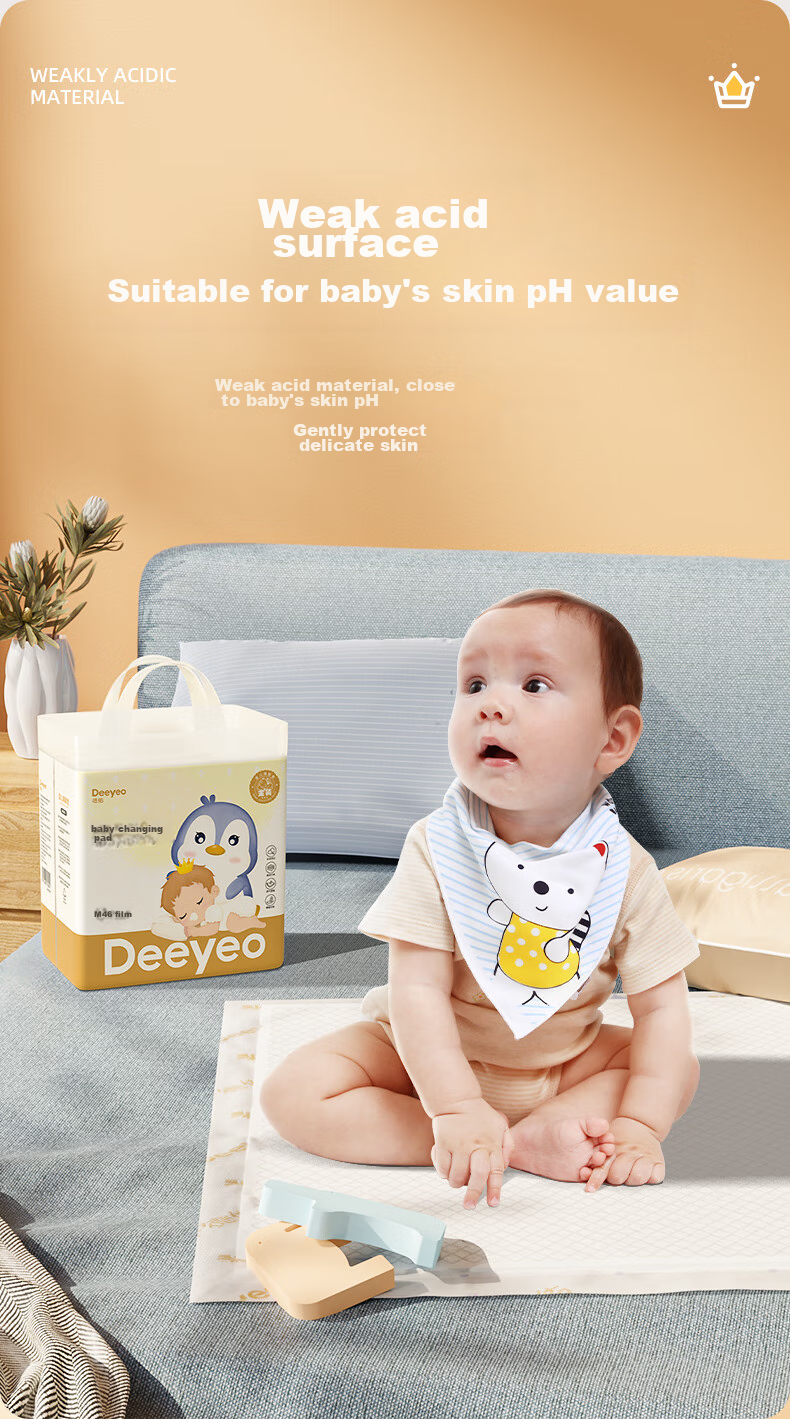 Deyou Disposable Baby Changing Pads, 46 Pieces, 33*45cm, Nursing Pads, Non-Washable Diaper Pads, Menstrual Pads 6