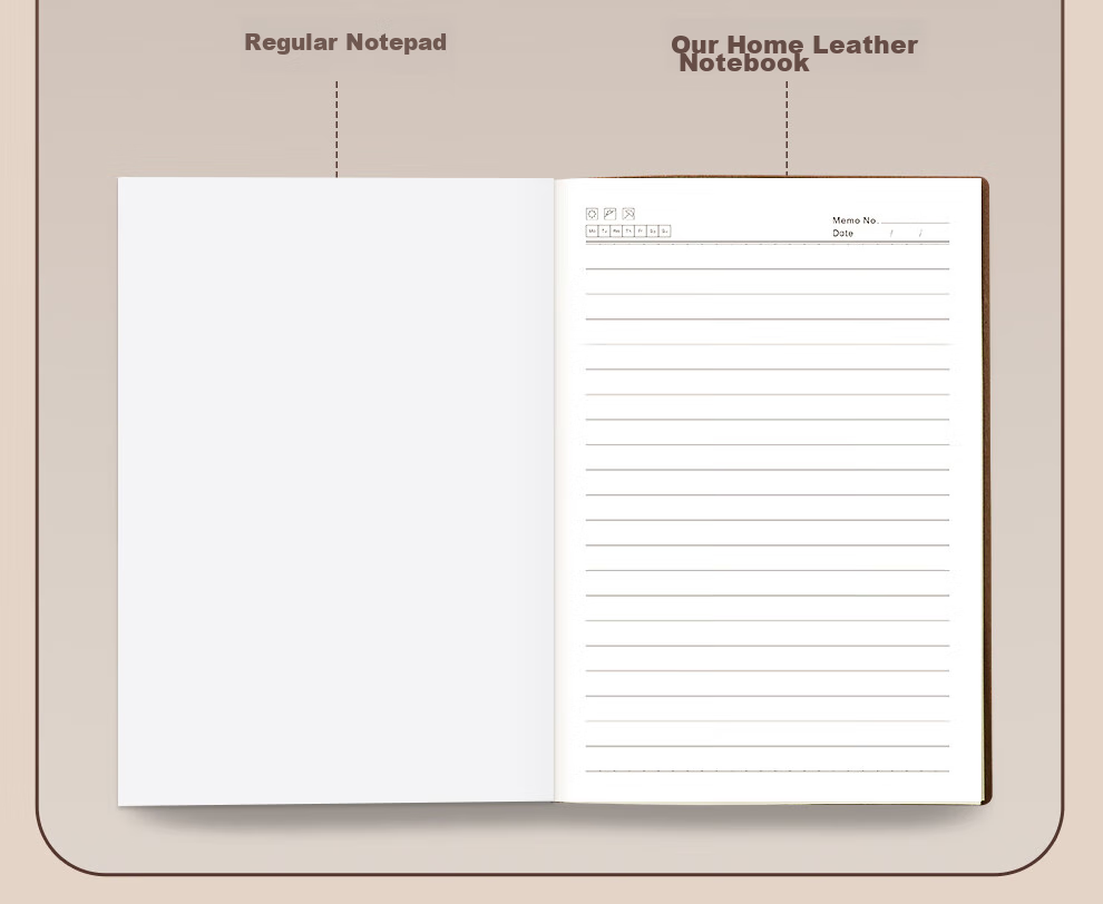 Jiaranheng [5-Pack] Business Notebooks A4 Lambskin Cover Large Notebooks Customizable Journal Diary Office Work Log Stationery Meeting Minutes Book 8