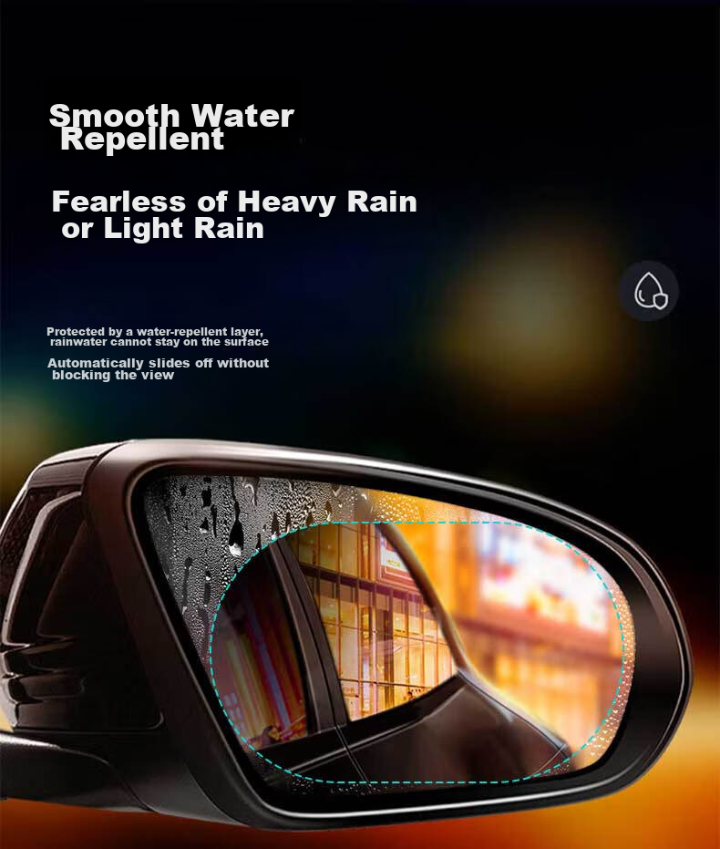 Zhunhang Car Rearview Mirror Rain Film, Reversing Mirror Waterproof Sticker, Side Window Anti-Fog And Anti-Glare High-Definition Water Repellent Film, Universal Fit 6