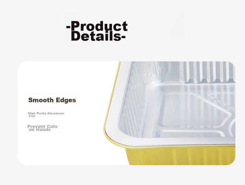 Tangzongkuai Disposable Aluminum Foil Takeout Boxes, 930ml*10 Pieces, with Lids, Square Thickened Food Containers for Takeout And Camping 13