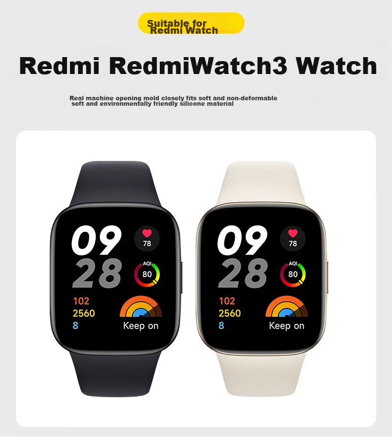 CHENSONG Compatible with Redmi Watch 2 Strap, Redmi Watch 2 Band, Xiaomi Watch Strap, Redmi 2nd Generation Wristband, NFC Silicone Strap, Universal Watch 2 White 1