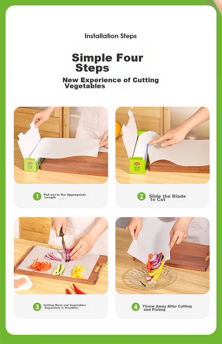 MARYYA Disposable Cutting Board Mat, Antibacterial PE Plastic, Knife-Shaped Chopping Board Mat, Baby Food Board, Picnic And Camping Mat 16