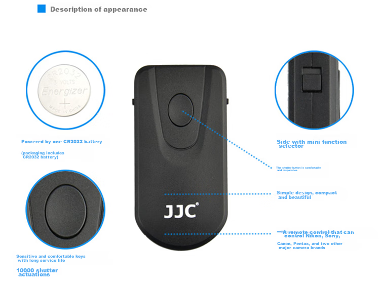 JJC Compatible with Canon Remote Control for R7, R6, R5, R5C, 90D, 800D, 80D, 5D4, 5D3 DSLR And Mirrorless Cameras Wireless Shutter Remote Control 4