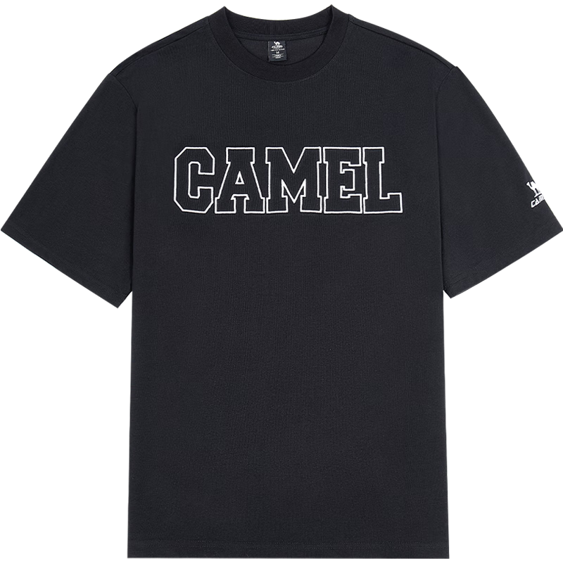 CAMEL Short-Sleeve T-Shirt for Men And Women, Summer New Style Letter Print Trendy Loose Casual Cotton-Feel Top
