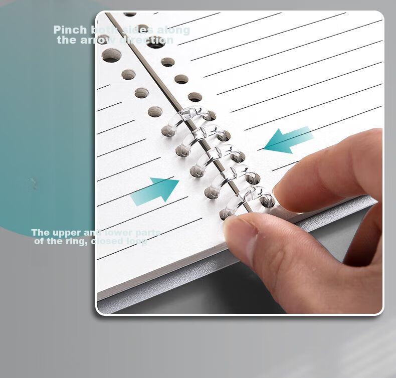 Jinzhi B5/60-Sheet Refillable Notebook Thickened Mistake Correction Spiral Detachable Binder Lined Paper Lightweight High-Quality Diary Mocha Light Coffee 6
