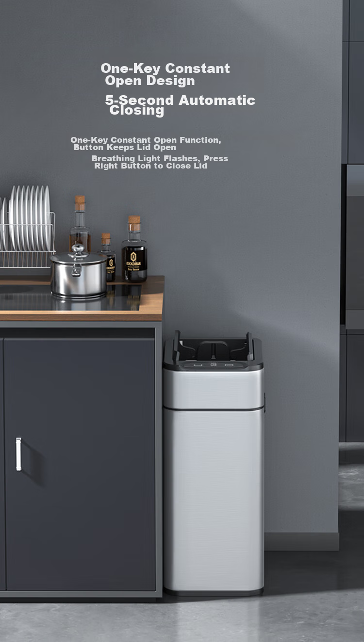 JD Original Stainless Steel Smart Sensor Trash Can 15L with Lid for Bathroom, Kitchen, Living Room And Office 5