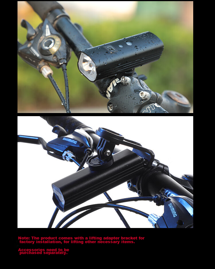 Move Iron Bicycle Light, Smart Sensor Front Light, Mountain Bike 1000 Lumens High Brightness Night Riding Light, Road Bike USB Rechargeable High-Intensity Flashlight, Cycling Equipment Accessories 19