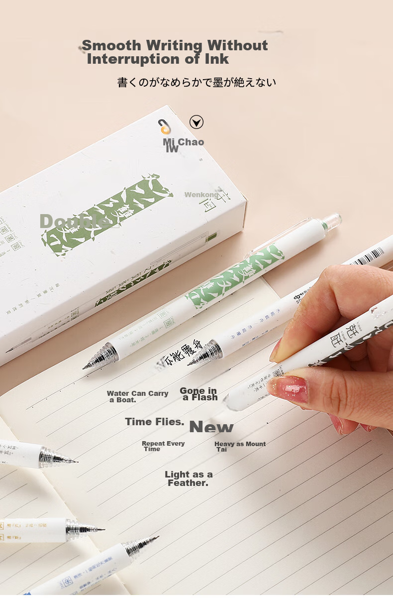 Dongmi Gel Pens, Stylish And Cute, Quick-Drying 0.5mm, Specially Designed for Students, Suitable for Primary, Middle And High School, Office Supplies, Gift Set of Four Pens, 6153C Digital Full Network Low Price 5