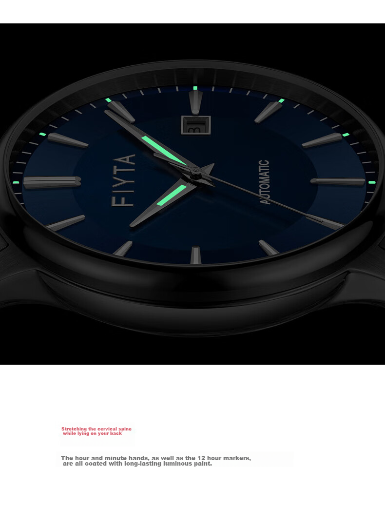 FIYTA Core Motion Series "Wealthy Leader" Automatic Mechanical Men's Watch with Two-Tone Steel Bracelet Holiday Gift for Men 8