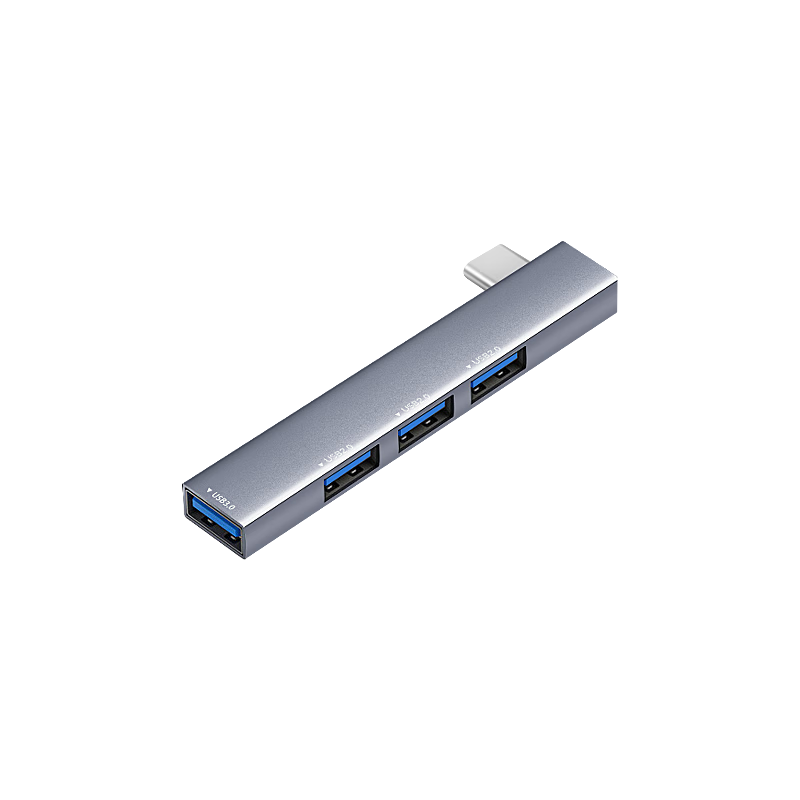 Isky Type-C to USB 3.0 Expansion Dock Splitter, Compatible Fit 4-Port USB Hub, Laptop Adapter USB Hub