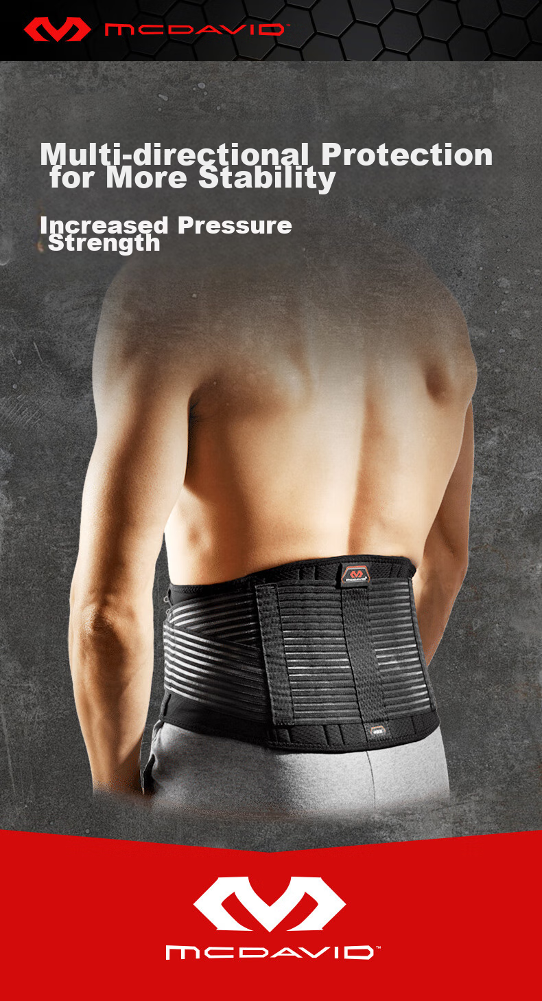 McDavid High-Elastic Lightweight Breathable Support Sports Waist Belt for Fitness, Squats, Basketball, Badminton, Back Support 493 M Size 1
