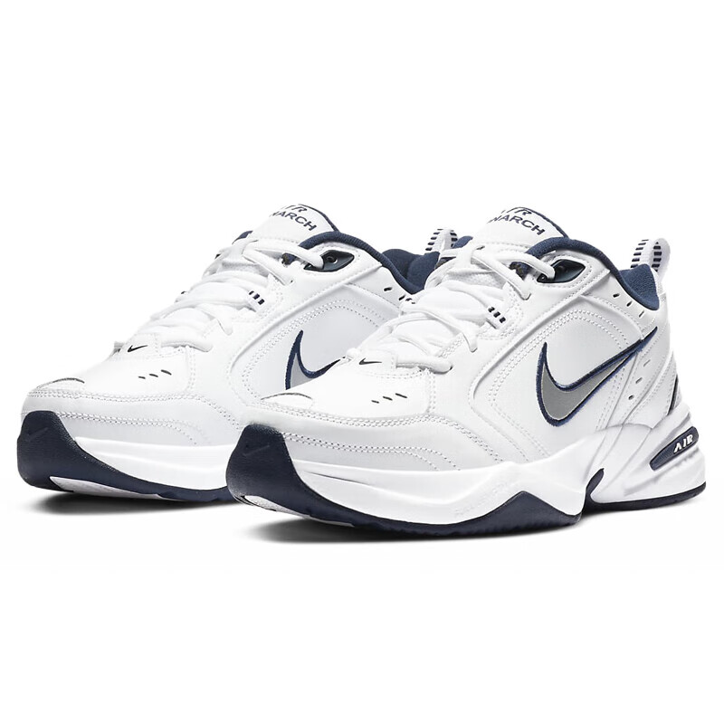 NIKE Men's Training Shoes, Dad Shoes, AIR MONARCH IV Sneakers, 415445-102, White And Blue, Size 42.5