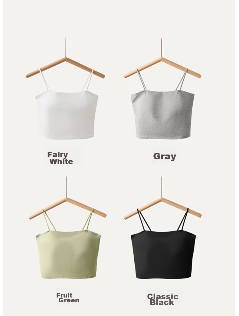 LangSha Women's Camisole Tank Top with Built-In Bra Pads, Sexy Backless Vest, Inner Wear, One-Piece Camisole 12