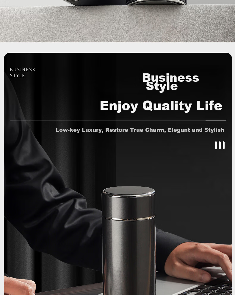 GiNT Insulated Mug, 316L Stainless Steel, Tea Infuser, Portable for Men And Women, Business Travel Car Cup, Customizable, Home And Office Use 12