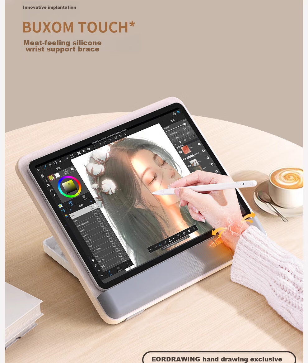 Xiaotian Tablet Stand, IPad Drawing Stand, Wrist Support, Wooden Desktop Drawing Board Stand for 13-Inch IPad Pro, Computer Drawing Board Stand for Painting And Study 3