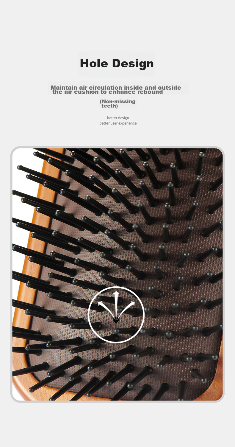MR.GREEN German Air Cushion Massage Comb for Women, Pneumatic Wooden Comb for Men, Volumizing Tool, Gift Box, High-Quality Practical Birthday Companion Gift Mr-7502 5