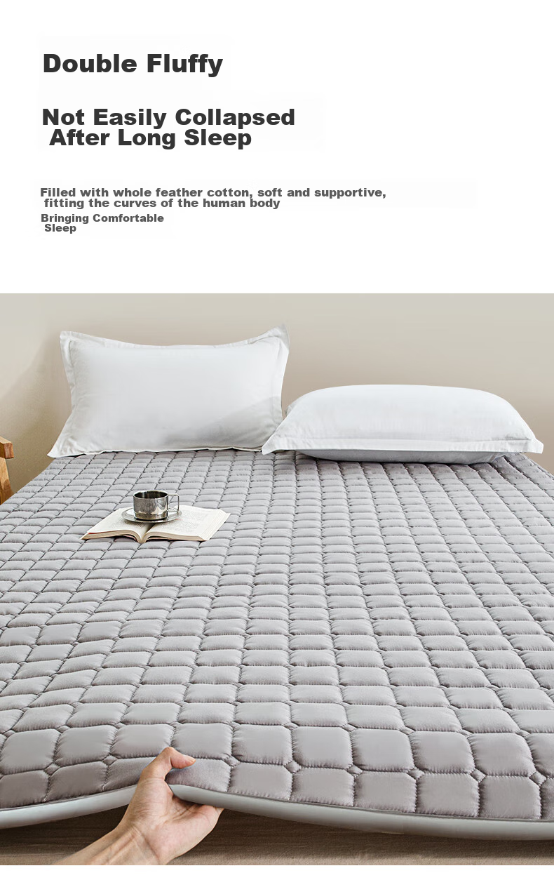 CROWN Mattress Pad, 1.5m X 2m Single Bed Mattress, Bedding Soft Pad, Student Dormitory Home Use Mattress Protector 4