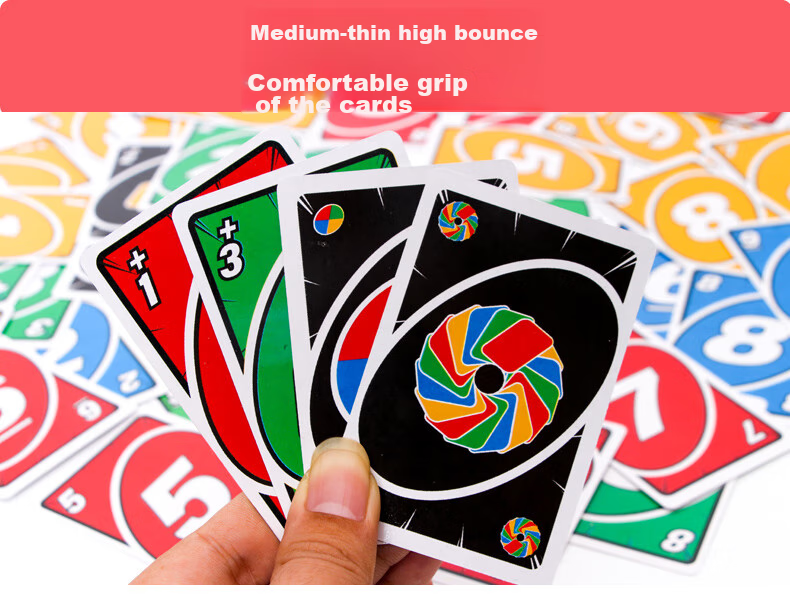 JUA Wuno Classic Uno Card Game Multiplayer Casual Party Poker Board Game Upgraded Version 450g 9