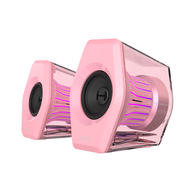 EDIFIER HECATE G3000 7.1 Desktop Gaming Speakers, Bluetooth Speaker, Computer Speakers Supporting PS5 Pro, Laptop Graduation Gift, Mirror Pink