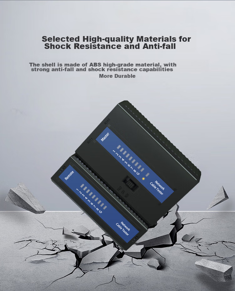 HAILE Network Cable Tester Multi-Function Network/telephone Line Tester Anti-Interference Low-Voltage Voltage-Resistant 63V Can Detect Live Wire Shielded/unshielded Signal Continuity Test HJ-520 3