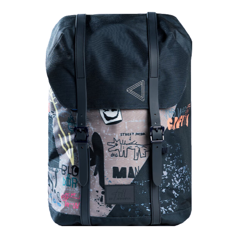 FRII OF NORWAY Schoolbag for Middle And High School Students, Spine-Protecting And Load-Reducing Backpack for Grades 3-6, Large Capacity Backpack, Norwegian Gift, Men's Black