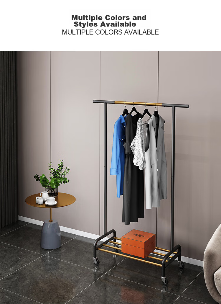 Yicainianhua Coat Rack, Floor-Standing Clothes And Hat Stand, Luxurious Bedroom Coat Hanger, Thickened Drying Rod, Multifunctional Bag Hanger, 2172-GDB 15