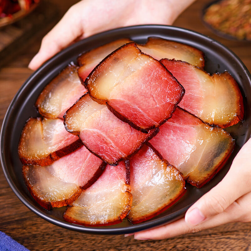 杨大爷烟熏腊味后腿腊肉四川特产飘香腊肉1斤装500g 需烹饪食用