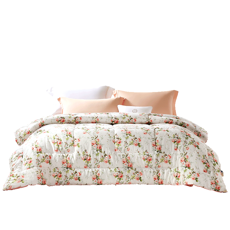 FUANNA Comforter, Spring And Autumn Double-Size All-Season Duvet Insert, Class A Air Conditioning Quilt Fabric, Pure Cotton Bedding, Approximately 5.4 Jin (2.7 Kg), 203×229cm