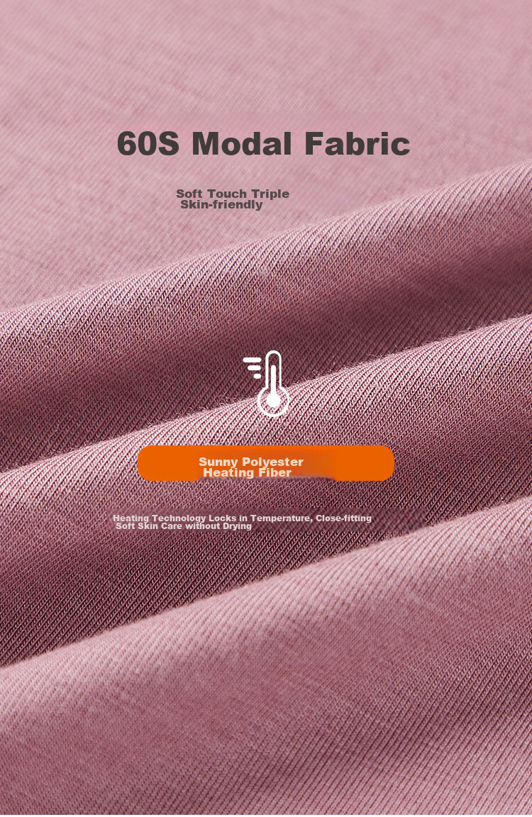MiiOW Modal Autumn Pants for Women, Thermal Underwear, Ultra-Thin Face Mask Pants, Heating Silk Base Layer Pants, Slim-Fit Cotton Pants, Skin Color, Size L 3