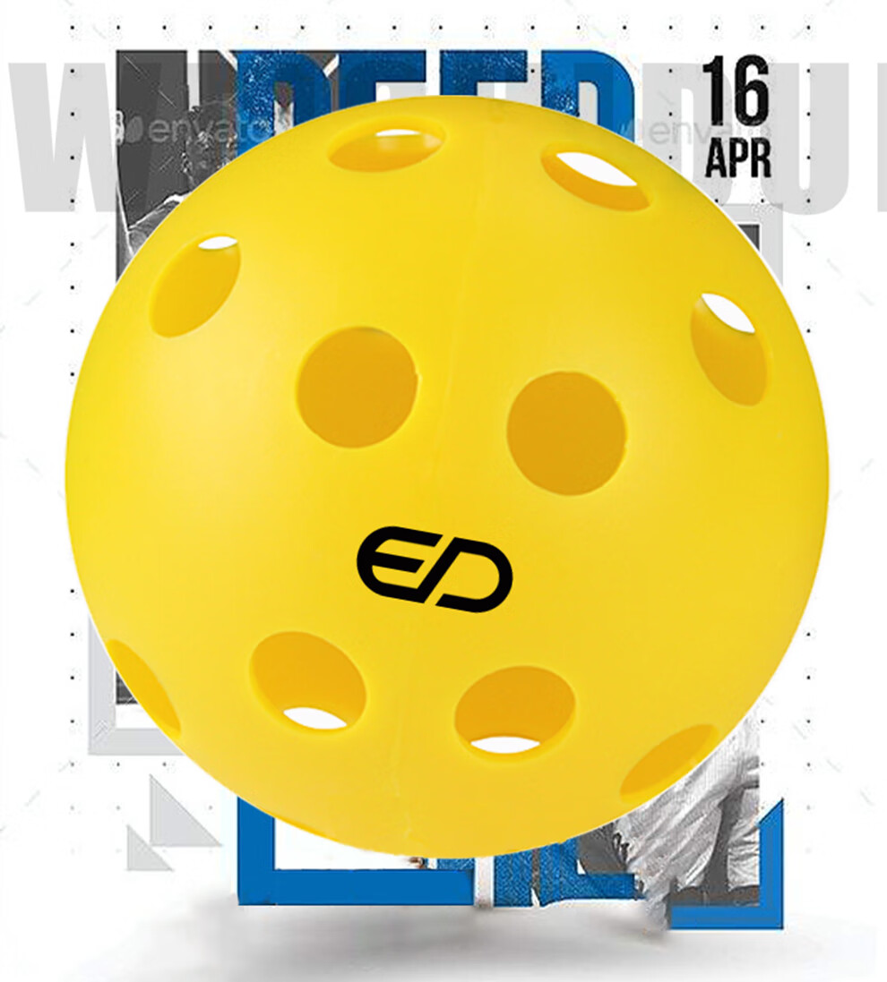 Wisdomton Pickleball Professional Grade 40-Hole Injection Molded Indoor Outdoor Training Pickleball Sports Set 2