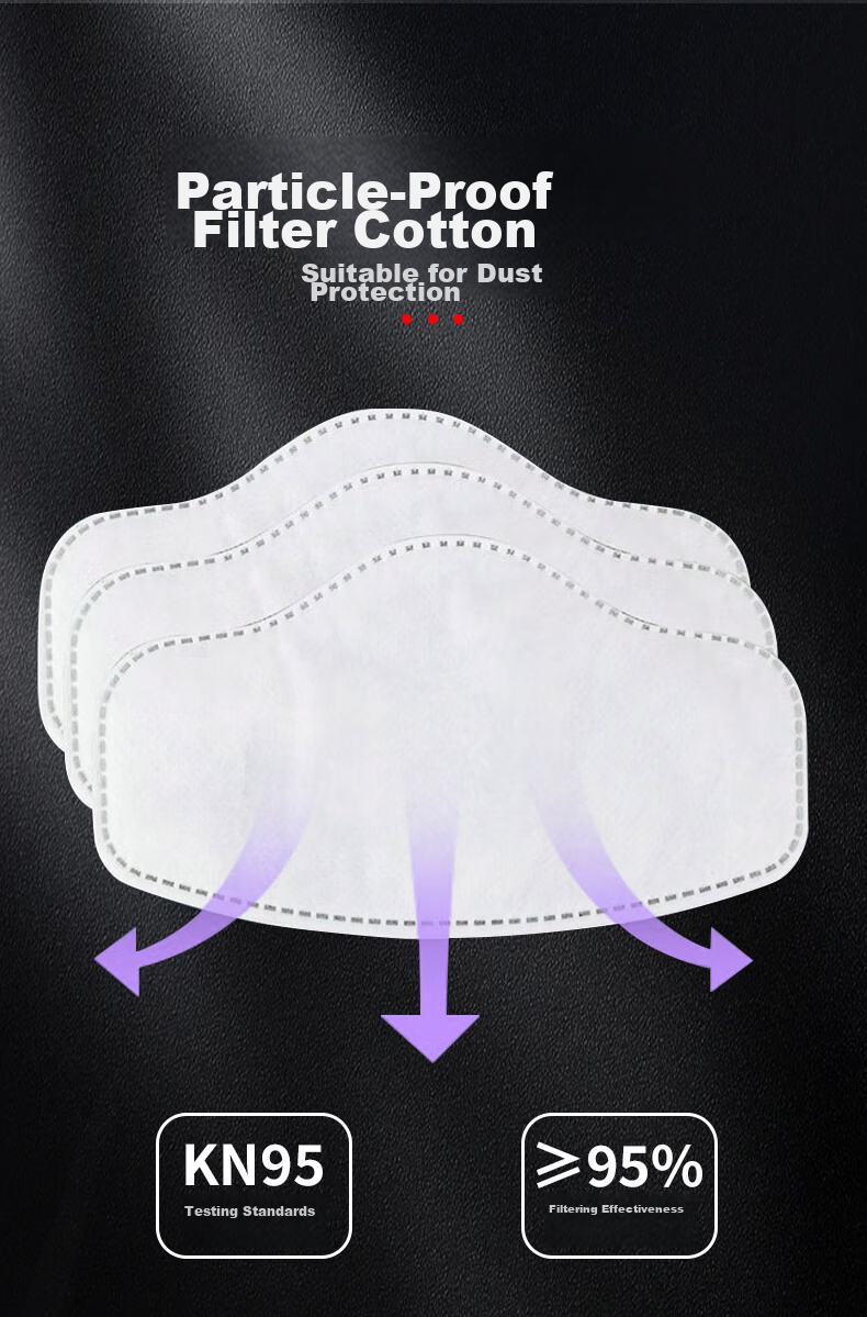 Leyoubaiyi 3701CN Activated Carbon Fabric 6-Layer Dust Mask KN95 Filter Cotton, 20 Pieces, for Dust/oil Particles, Grinding Welding Workers 7