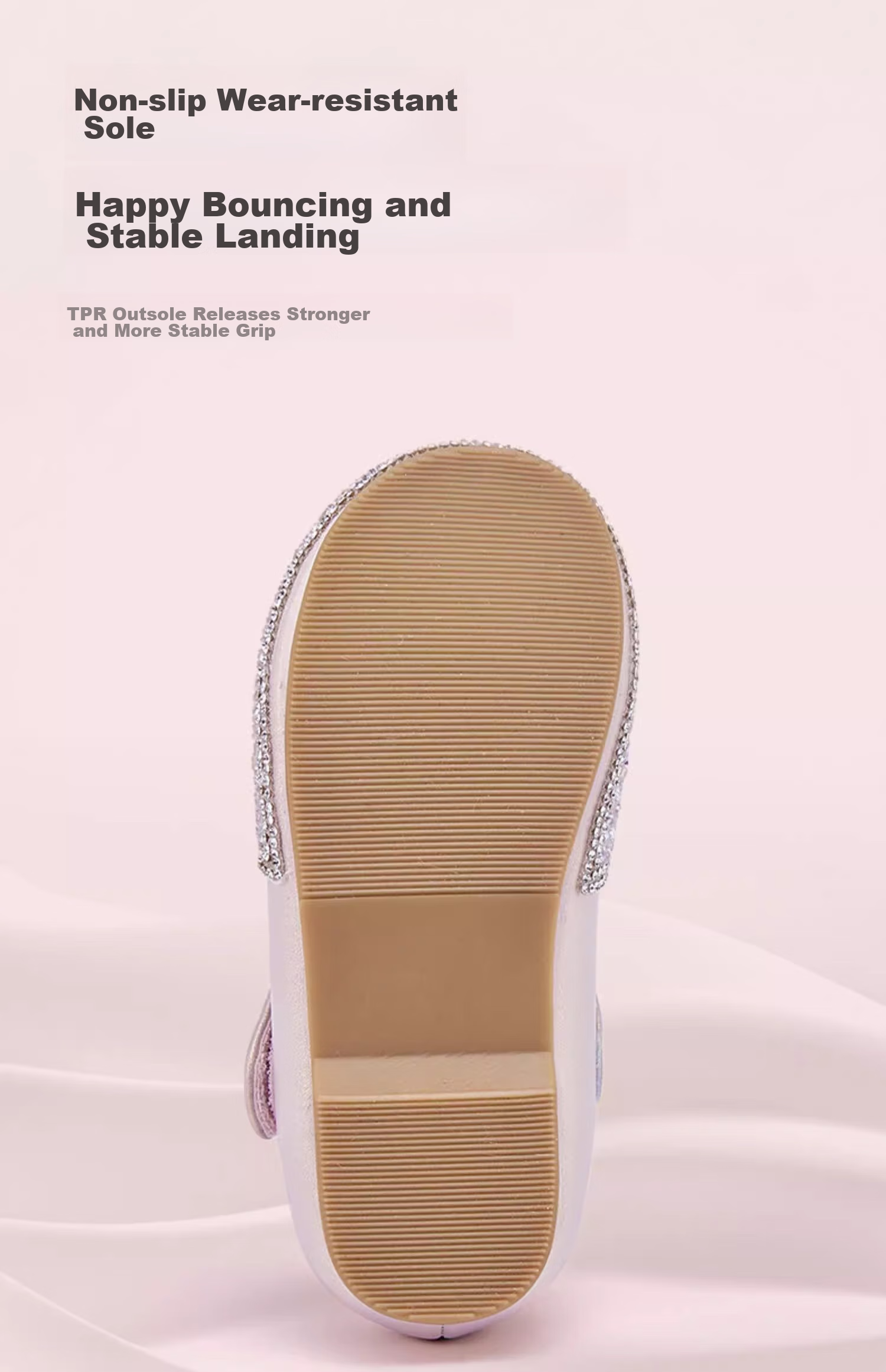 DAVE & BELLA Children's Leather Shoes, Girls' Princess Shoes, Sparkling Crystal Shoes, Spring And Autumn Baby Performance Shoes 5