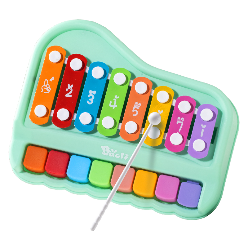 Dimoarch Children's Toy, Eight-Tone Hand Piano, Early Education Musical Instrument for Babies 1-2 Years Old, Birthday Gift