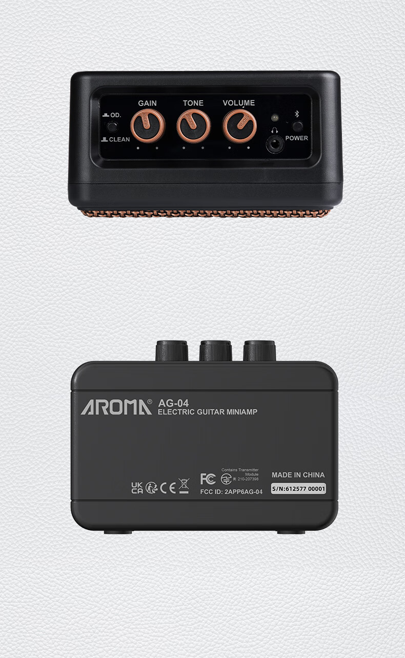 AROMA Electric Guitar Mini Speaker, Bluetooth Rechargeable Outdoor Portable Musical Instrument Smart Speaker AG-04 13