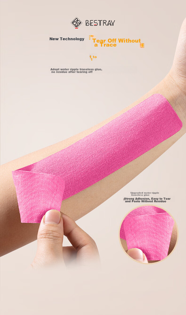 Bestray Muscle Tape, Self-Adhesive Kinesiology Tape, Sports Bandage, Athletic Knee-Specific Tape, Muscle Taping 5