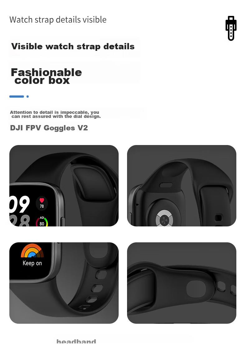 KMaxAI Compatible Silicone Watch Band for Xiaomi Redmi Watch 3, Xiaomi Redmi Smart Sports Watch Strap, Dopamine Fresh Replacement Wristband, Ivory White 5